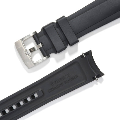 Gewölbtes Kautschukarmband für Rolex Submariner Keramik mit Dornschließe