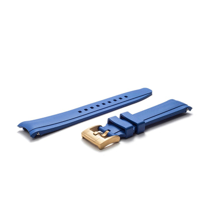 Gewölbtes Kautschukarmband für Rolex Explorer I mit Dornschließe