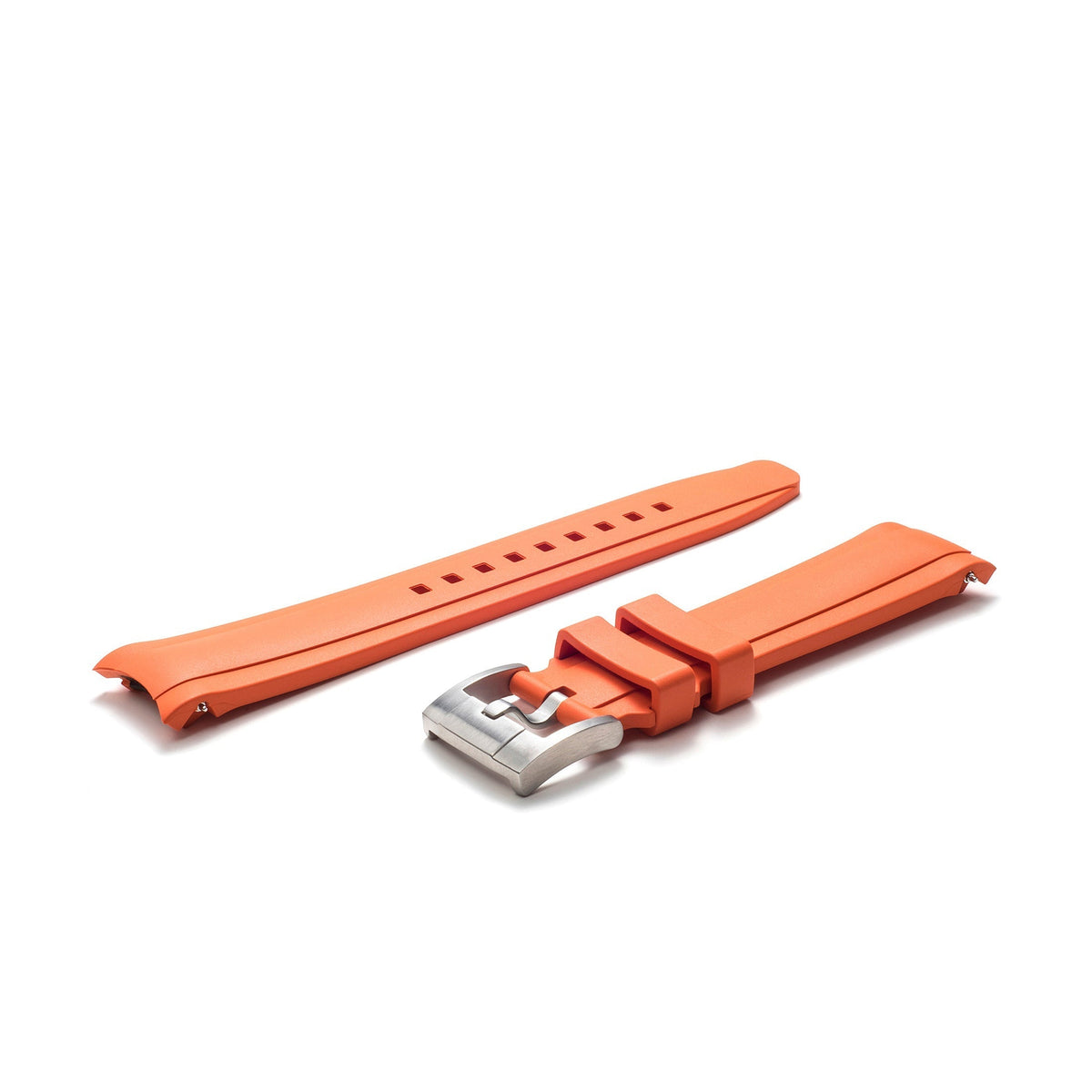 Gewölbtes Kautschukarmband für Rolex GMT Master I & II Dornschließe