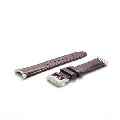 Stahl-Anstoß Gliederarmband aus Leder für Rolex GMT Master I & II mit Dornschließe