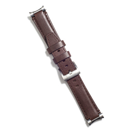 Stahl-Endstück-Lederarmband für Rolex Explorer I mit Dornschließe