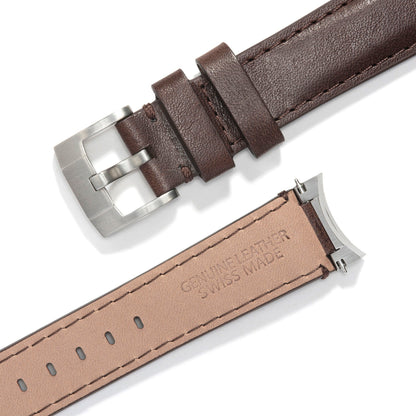 Lederarmband mit Stahlendstück für Rolex Explorer II mit Dornschließe