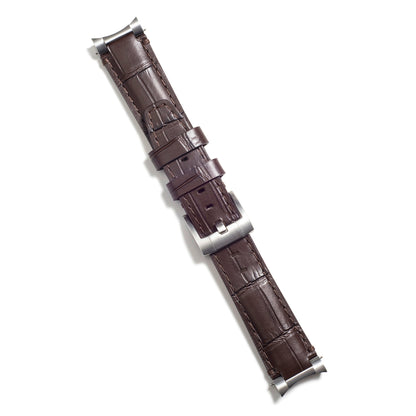 Edelstahl-Anstoß Lederarmband für Rolex Ceramic Daytona mit Dornschließe