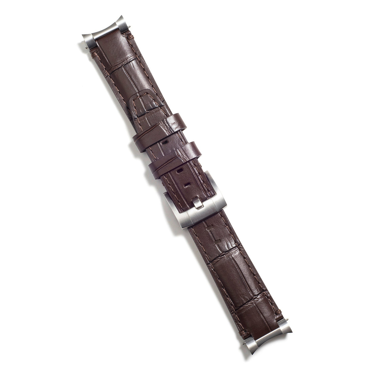Stahl-Endstück Lederarmband für Rolex GMT Master II Keramik mit Dornschließe