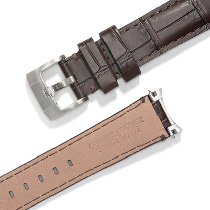 Stahl-Endlink-Lederarmband für Rolex Submariner Ceramic mit Dornschließe