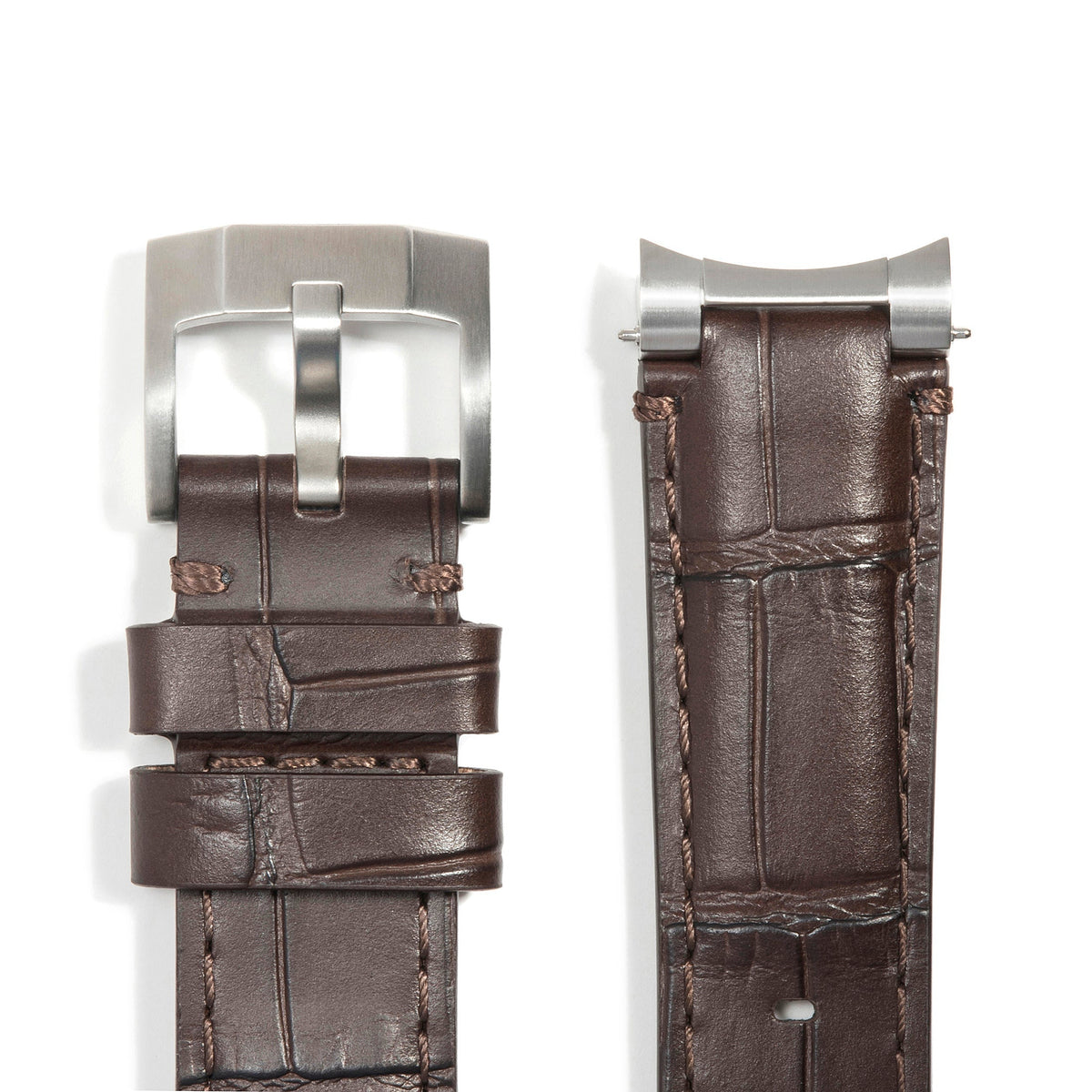 Stahl-Endstück Lederarmband für Rolex Submariner mit Dornschließe