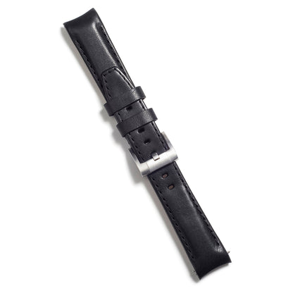 Gewölbtes Lederarmband für Rolex GMT Master II Keramik mit Dornschließe