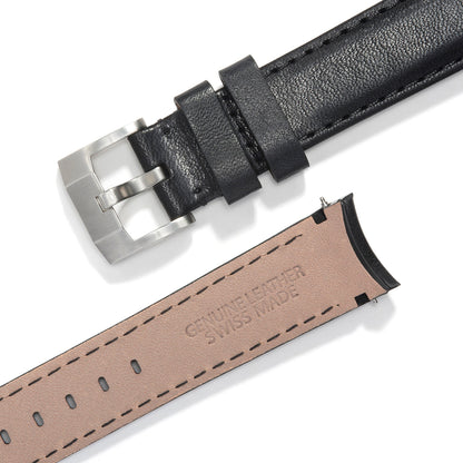 Lederarmband mit gebogenem Ende für Rolex GMT Master I & II mit Dornschließe