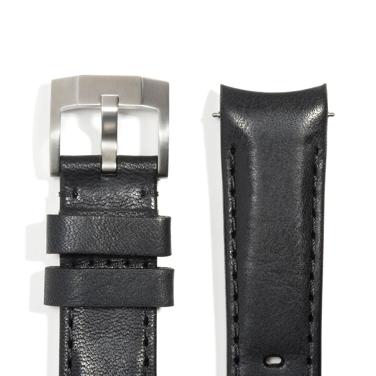 Lederarmband mit gebogenem Ansatz für Rolex Oyster Perpetual 39mm mit Dornschließe