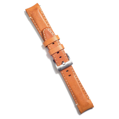 Lederarmband mit gebogenem Ende für Rolex Submariner mit Dornschließe