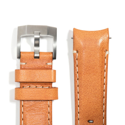 Armband aus Leder mit gebogenem Ende für Rolex Submariner Ceramic mit Dornschließe