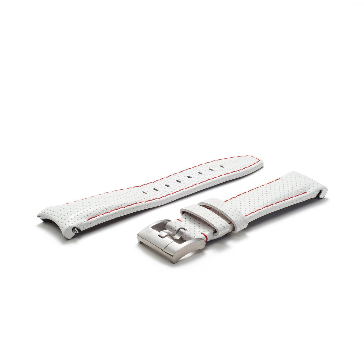 Gewölbtes Rennsport-Lederarmband für Rolex Sea-Dweller mit Dornschließe