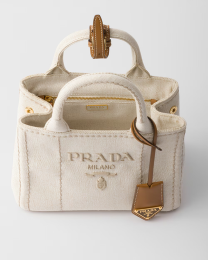Prada Canvas Shopping Bag – Stylish & Perfect for Carrying Lots of Items – Unisex