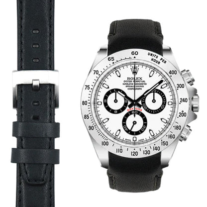 Gebogenes Lederarmband für Rolex Daytona mit Dornschließe