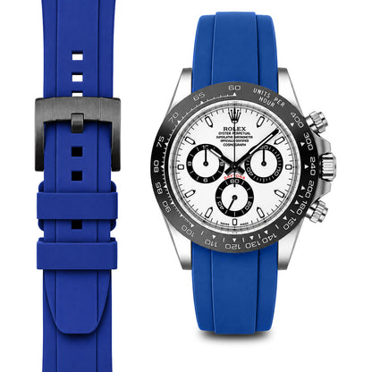 Gebogenes Kautschukarmband für Rolex Ceramic Daytona mit Dornschließe