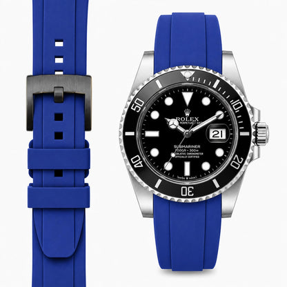 Kautschukarmband mit gebogenem Ende für Rolex Submariner 41mm mit Dornschließe (Modell 2020)
