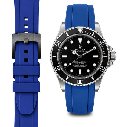 Gebogenes Kautschukarmband für Rolex Submariner No-Date mit Dornschließe