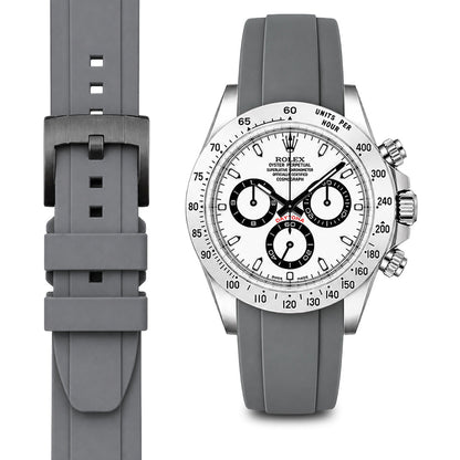 Gebogenes Kautschukarmband für Rolex Daytona mit Dornschließe