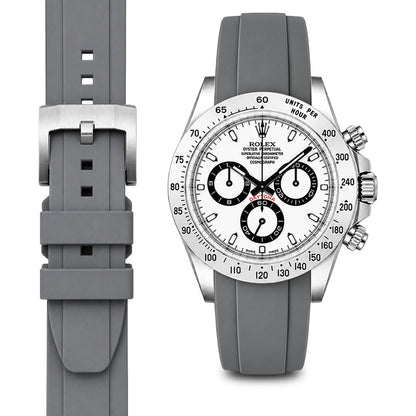 Gebogenes Kautschukarmband für Rolex Daytona mit Dornschließe