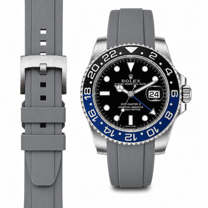 Gewölbtes Kautschukarmband für Rolex GMT Master II Keramik mit Dornschließe