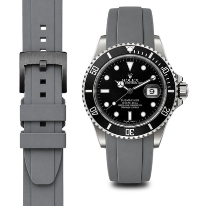 Gebogenes Kautschukarmband für Rolex Submariner mit Dornschließe