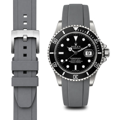 Gebogenes Kautschukarmband für Rolex Submariner mit Dornschließe