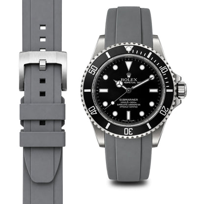 Gebogenes Kautschukarmband für Rolex Submariner No-Date mit Dornschließe