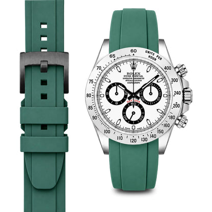 Gebogenes Kautschukarmband für Rolex Daytona mit Dornschließe