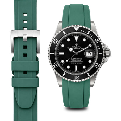 Gebogenes Kautschukarmband für Rolex Submariner mit Dornschließe