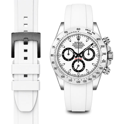 Gebogenes Kautschukarmband für Rolex Daytona mit Dornschließe