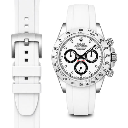 Gebogenes Kautschukarmband für Rolex Daytona mit Dornschließe