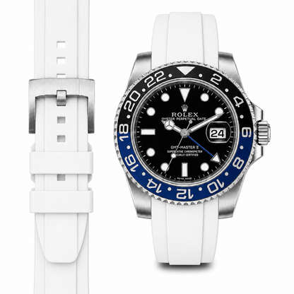 Gewölbtes Kautschukarmband für Rolex GMT Master II Keramik mit Dornschließe