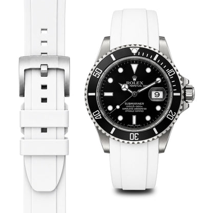 Gebogenes Kautschukarmband für Rolex Submariner mit Dornschließe